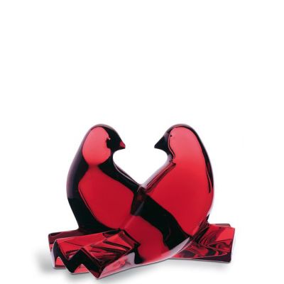 Baccarat / Colombe San Valentino / statuetta / cristallo / rosso