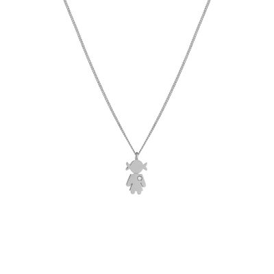 Crivelli / Easy / girocollo bimba micro / oro bianco e diamante