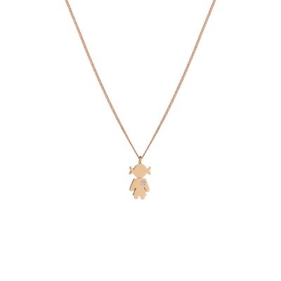 Crivelli / Easy / girocollo bimba micro / oro rosa e diamante