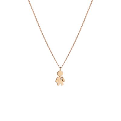 Crivelli / Easy / girocollo bimbo micro / oro rosa e diamante