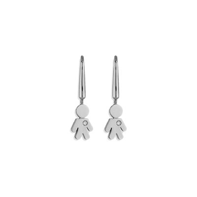 Crivelli / orecchini Easy maschietto / oro bianco e diamanti