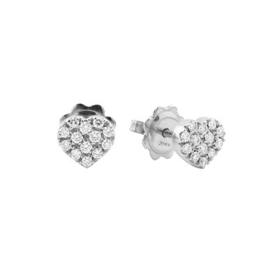 Crivelli / orecchini cuore / oro bianco e diamanti