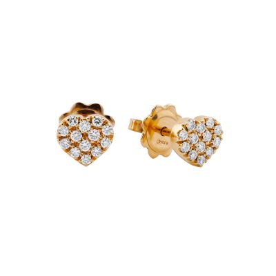 Crivelli / orecchini cuore / oro rosa e diamanti