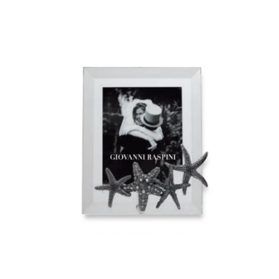 Giovanni Raspini / cornice luce piccola stelle marine in argento / vetro 12 x 14 cm / foto 8,5 x 9,5 cm