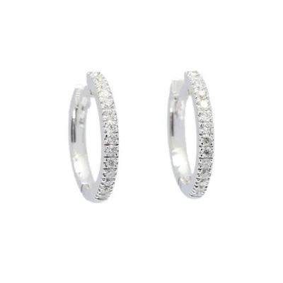 Buonocore / orecchini a cerchio Hoops / oro bianco e diamanti