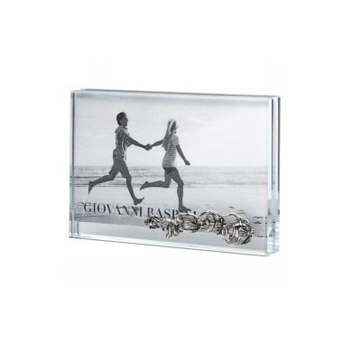 Giovanni Raspini / cornice card pesci in argento / vetro 13 x 9 cm / foto 13 x 8 cm