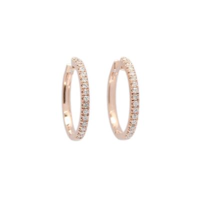 Buonocore / orecchini a cerchio / oro rosa diamanti