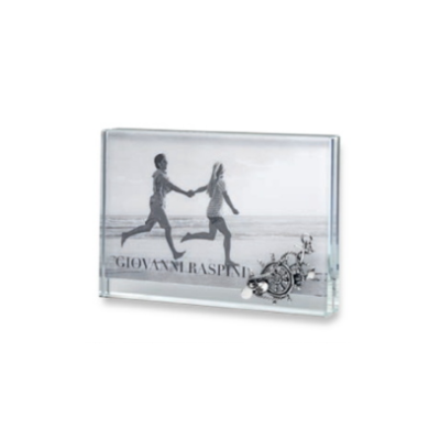 Giovanni Raspini / cornice card marina in argento / vetro 13 x 9 cm / foto 13 x 8 cm