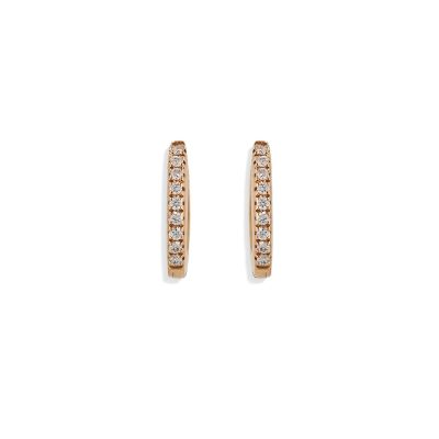 Crivelli / orecchini ovali mini / oro rosa e diamanti