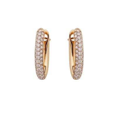 Crivelli / orecchini ovali / oro rosa e diamanti