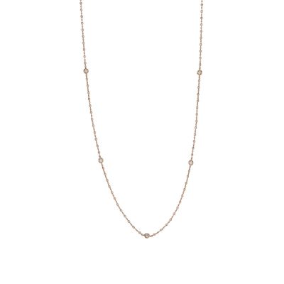 Crivelli / collana rosarietto 116 cm / oro rosa e diamanti