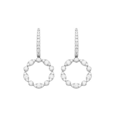 Crivelli / orecchini pendenti / oro bianco e diamanti