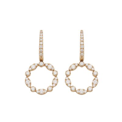 Crivelli / orecchini pendenti / oro rosa e diamanti