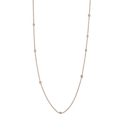 Crivelli / collana rosario 95 cm / oro rosa e diamanti