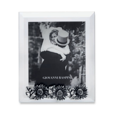 Giovanni Raspini / cornice luce girasoli in argento / vetro 16 x 19 cm / foto 12 x 14 cm