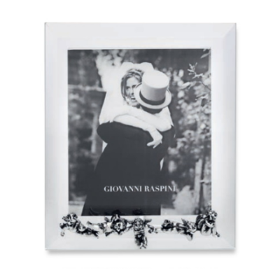 Giovanni Raspini / cornice luce angeli in argento / vetro 16 x 19 cm / foto 12 x 14 cm