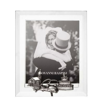 Giovanni Raspini / cornice luce matrimonio in argento / vetro 16 x 19 cm / foto 12 x 14 cm
