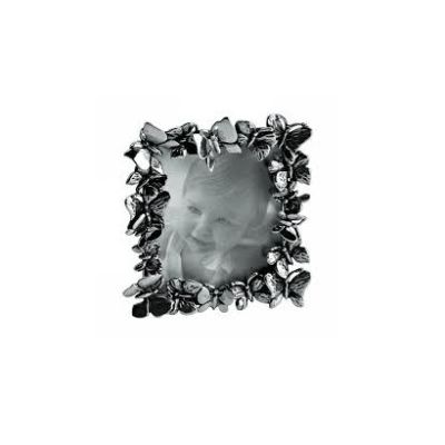 Giovanni Raspini / cornice farfalle in argento / vetro 10 x 10 cm