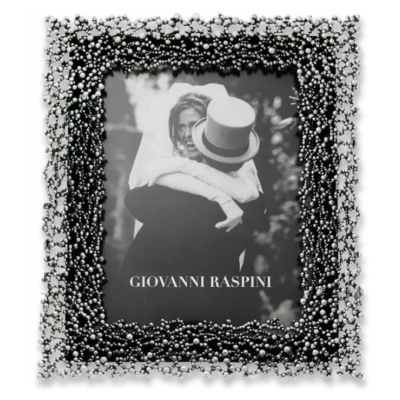 Giovanni Raspini / cornice Perlage grande in argento / vetro 19 x 15 cm