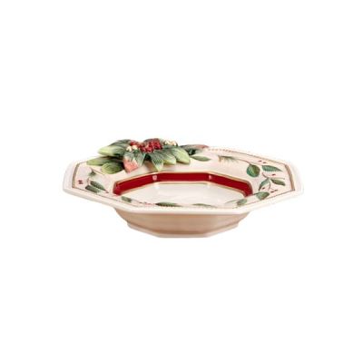 Fitz and Floyd / Woodland Holiday / Centrotavola / ceramica dipinta a mano