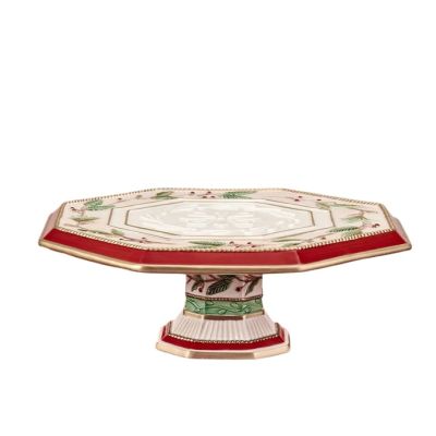 Fitz and Floyd / Woodland Holiday / Alzatina / ceramica dipinta a mano
