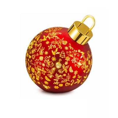 Palais Royal / Sfere Magiche / Palla di Natale rossa e dorata 30 cm / vetro con led incluso