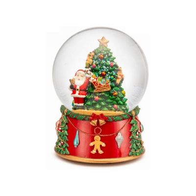 Palais Royal / Les Carillons / Palla di Neve con Albero di Natale e Babbo Natale / resina