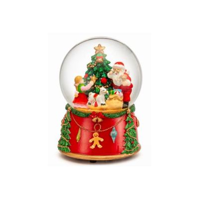 Palais Royal / Les Carillons / Palla di Neve con Albero di Natale e Babbo Natale con Doni / resina