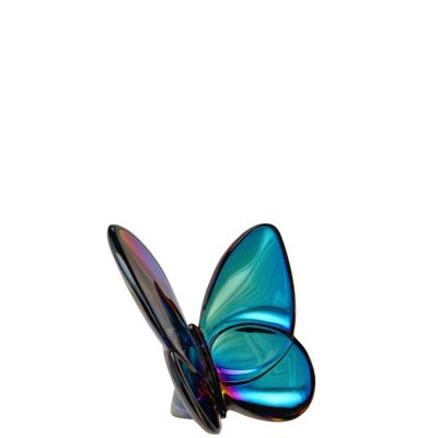 Baccarat / Papillon / oggetto decorativo / cristallo / blu scarabeo Porte-Bonheur