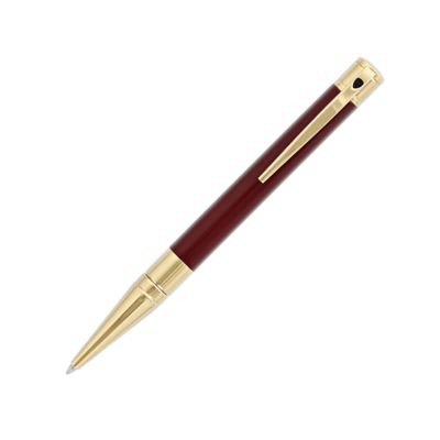 Dupont / D-Initial / penna a sfera / lacca bordeaux, finitura dorata