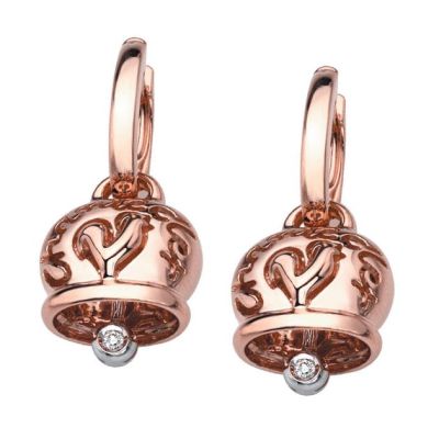 Chantecler / Campanelle / orecchini medi / oro rosa e diamante