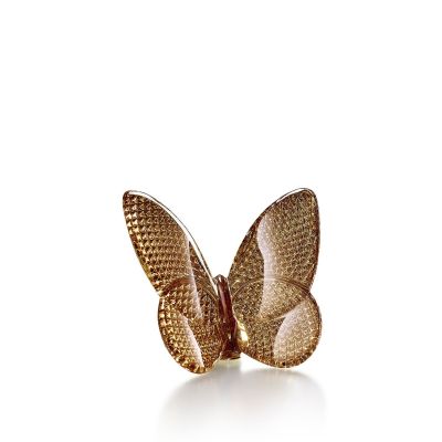 Baccarat / Papillon / oggetto decorativo / cristallo diamantato / oro Porte-Bonheur