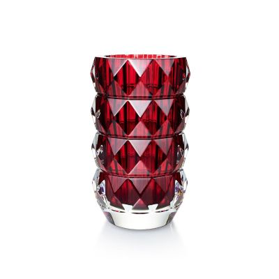 Baccarat / Louxor / vaso rotondo 23 cm / cristallo / rosso