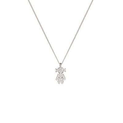Crivelli / Easy / girocollo bimba micro / oro bianco e diamanti