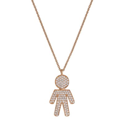 Crivelli / Easy / girocollo bimbo grande / oro rosa e diamanti
