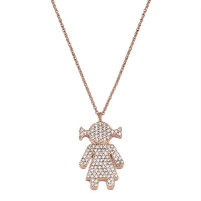 Crivelli / Easy / girocollo bimba grande / oro rosa e diamanti