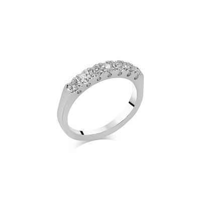 Crivelli / anello fedina / oro bianco e diamanti