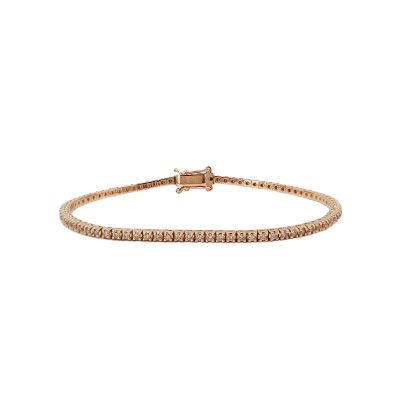 Crivelli / bracciale tennis 1,0 ct / oro rosa e diamanti brown