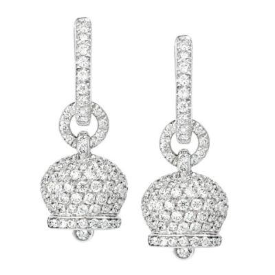 Chantecler / Campanelle / orecchini piccoli / oro bianco e diamanti