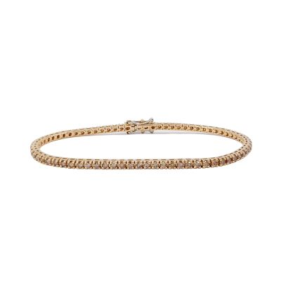 Crivelli / bracciale tennis 2,20 ct / oro rosa e diamanti brown