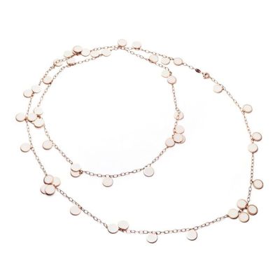 Chantecler / Paillettes / collana / oro rosa e smalto bianco