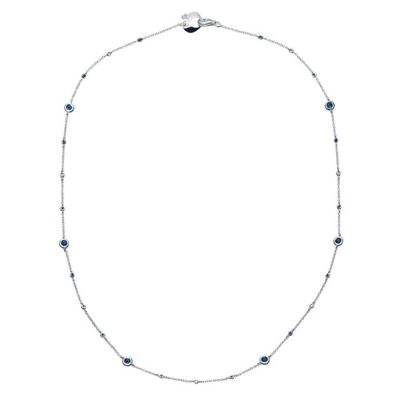 Chantecler / collana Capri / oro bianco, diamanti e zaffiri