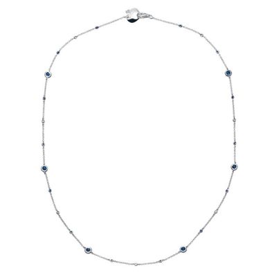 Chantecler / collana Capri / oro bianco, diamanti e zaffiri