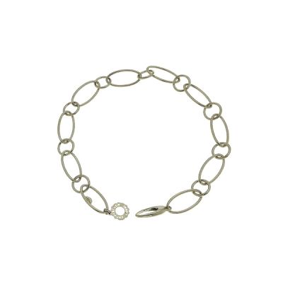 Chantecler / bracciale con logo a maglia ovale / argento 