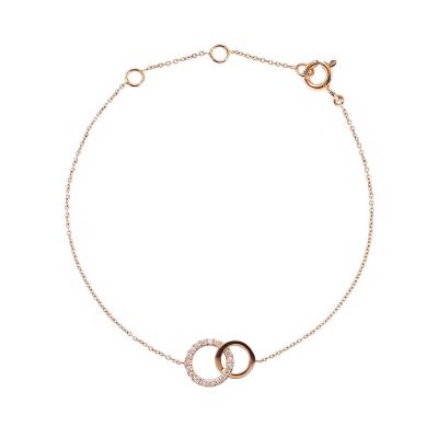 Crivelli / bracciale con cerchi / oro rosa e diamanti