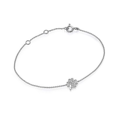 Crivelli / bracciale quadrifoglio / oro bianco e diamanti