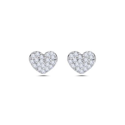 Crivelli / orecchini cuore / oro bianco e diamanti