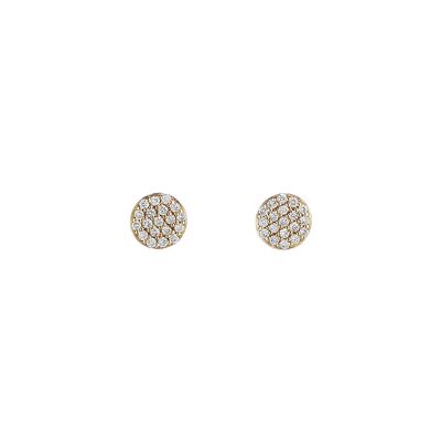 Crivelli / orecchini pavè a lobo / oro rosa e diamanti
