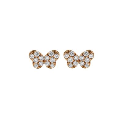 Crivelli / orecchini farfalla / oro rosa e diamanti