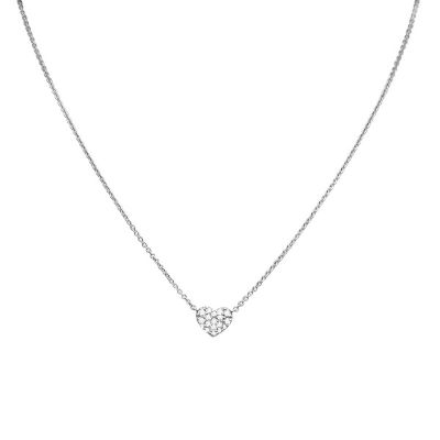 Crivelli / collana cuore / oro bianco e diamanti